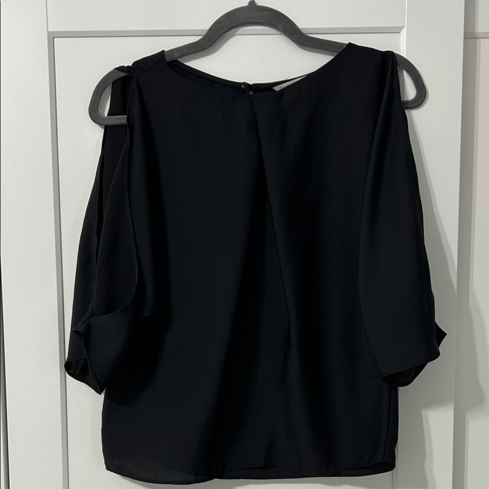 RACHEL Rachel Roy Black Cold Shoulder Blouse